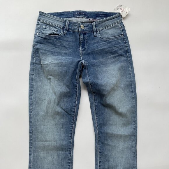 Guess Women’s Kate Skinny Low Rise Jeans Light Blue Studded Pocket Size 27 - Picture 5 of 13